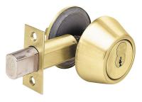 4EAD9 SFIC DeadBolt, Bright Brass, Grade 1