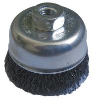 4ECY9 Cup Brush, 3 In D, Steel, 0.0140 Wire