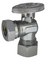 4EET6 1/4-Turn Stop, Angle, 5/8 Inx1/2 In