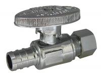 4EEU3 1/4-Turn Stop, Straight, 1/2 Inx3/8 In