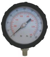 4EFF7 Pressure Gauge, 4 In, 200 psi, Lower, Black