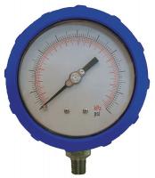 4EFG3 Pressure Gauge, 4 In, 60 psi, Lower, Blue