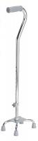 4EJZ4 Small Base Quad Cane, CHROME