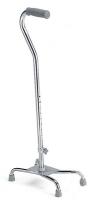 4EJZ7 Large Base Quad Cane, CHROME