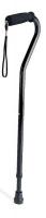 4EKA2 CANE, OFFSET HANDLE, BLACK, ALUMINUM
