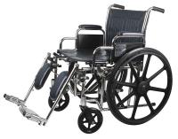 4EKE6 Wheelchair, 450 lb, 24 In Seat, Silver/Navy
