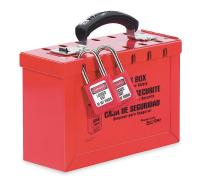 4EMZ1 Group Lockout Box, 12 Locks Max, Red