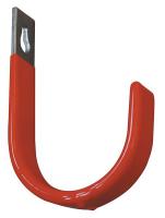 4ERV9 Steel Hook, Red Vinyl Coated, 9 In L