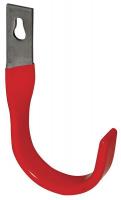4ERW1 Steel Hook, Red Vinyl Coated, 6 7/8 In L