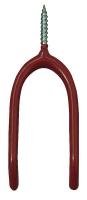 4ERX1 Screw In Hook, Red Vinyl, 3 In, PK 10