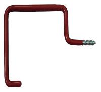 4ERX4 Screw In Hook, Red Vinyl, 5 3/4 In, PK 10