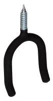 4ERX8 Screw In Hook, Black Vinyl Coated
