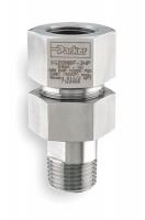 4EUK4 Swivel Gauge Adapter, 1/2 In FNPT, SS