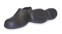 3YLX3 Overshoes, Mens, L, Pull On, Blk, Rubber, 1PR