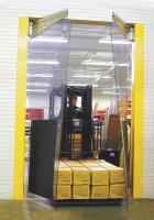 4EY43 Flexible Swinging Door, HxW 9x9Ft, w/Plate