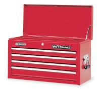 4FB43 Top Chest, 26 Wx15 1/2H, 4 Drawer, Red