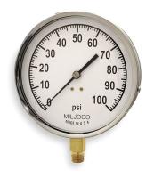 4FFN2 Pressure Gauge, Contractor, 4 1/2In, 100Psi