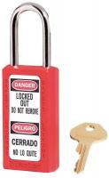 4FG11 Lockout Padlock, KD, Red, 1/4In Shackle Dia