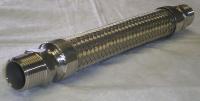 4FJU9 Flexible Metal Hose, 3/8 In, 24 Length