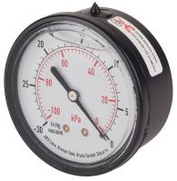 4FLJ8 Vacuum Gauge, Liquid Filled, 2 1/2 In
