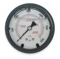 4FLJ7 Pressure Gauge, Filled, 2 In, 6000 Psi, Back