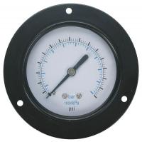 4FNA9 Panel Vacuum Gauge, Front Flange, 2 1/2 In