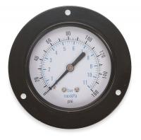 4FND3 Panel Gauge, Front Flange, 3 1/2In, 160Psi