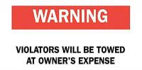 4FP13 Warning Sign, 14 x 20In, R and BK/WHT, ENG