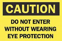 4FP41 Caution Sign, 10 x 14In, BK/YEL, ENG, Text