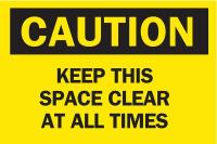 4FP47 Caution Sign, 10 x 14In, BK/YEL, Fiberglass