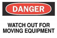 4FP59 Danger Sign, 7 x 10In, R and BK/WHT, ENG