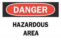 4FP90 Danger Sign, 10 x 14In, R and BK/WHT, ENG