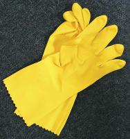 4FPL5 Disposable Gloves, Latex, L, Yellow, PR1