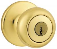 4FPP7 Knob Lockset, Bright Brass, SmartKey Entry