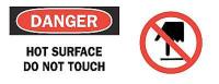 4FR07 Danger Sign, 7 x 17In, R and BK/WHT, ENG