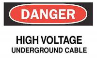 4FR11 Danger Sign, 10 x 14In, R and BK/WHT, ENG