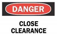 4FR19 Danger Sign, 10 x 14In, R and BK/WHT, ENG