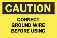 4FR25 Caution Sign, 10 x 14In, BK/YEL, ENG, Text
