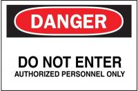 5GJ06 Danger Sign, 10 x 14In, R and BK/WHT, AL