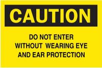 4FR51 Caution Sign, 10 x 14In, BK/YEL, ENG, Text