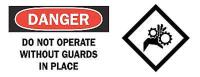 4FR62 Danger Sign, 7 x 17In, R and BK/WHT, ENG