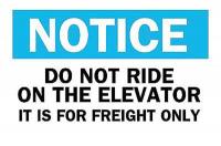 4FR73 Notice Sign, 10 x 14In, BL and BK/WHT, ENG