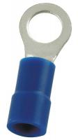 4FRH7 Ring Terminal, Blue, Butted, 16 to 14, PK100