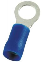 4FRJ8 Ring Terminal, Blue, Butted, 16 to 14, PK100