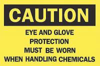 4FT17 Caution Sign, 10 x 14In, BK/YEL, ENG, Text