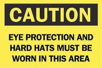 4FT18 Caution Sign, 10 x 14In, BK/YEL, ENG, Text