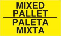 16V057 Shipping Labels, Black, Red/Yellow, PK50
