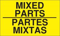 16V058 Shipping Labels, Black, Red/Yellow, PK50