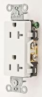4FTZ9 Receptacle, Tamper Res, 5-20R, WH, SpecGrade