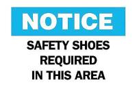 4FV51 Notice Sign, 10 x 14In, BL and BK/WHT, ENG